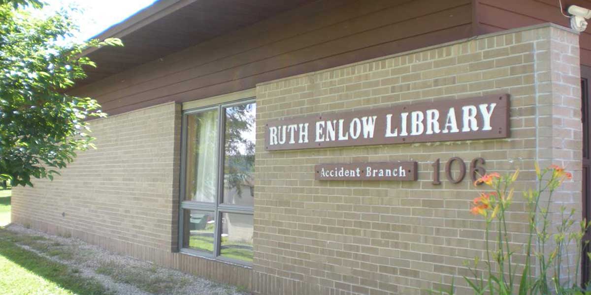 Exterior shot of the Ruth Enlow Library Accident Branch