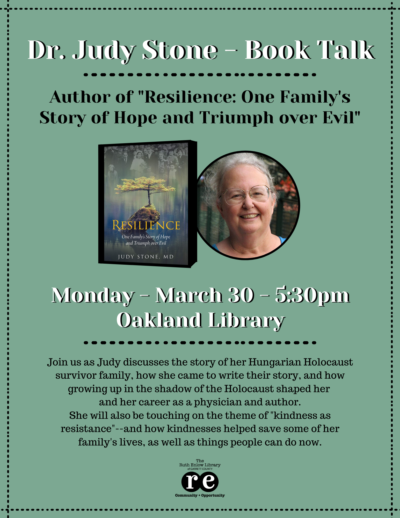 judy stone author book talk resilience