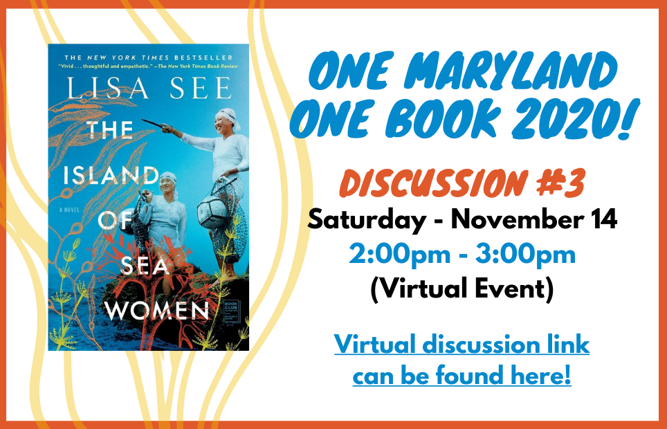 One Maryland One Book 2020 Discussion The Island of Sea Women Lisa See