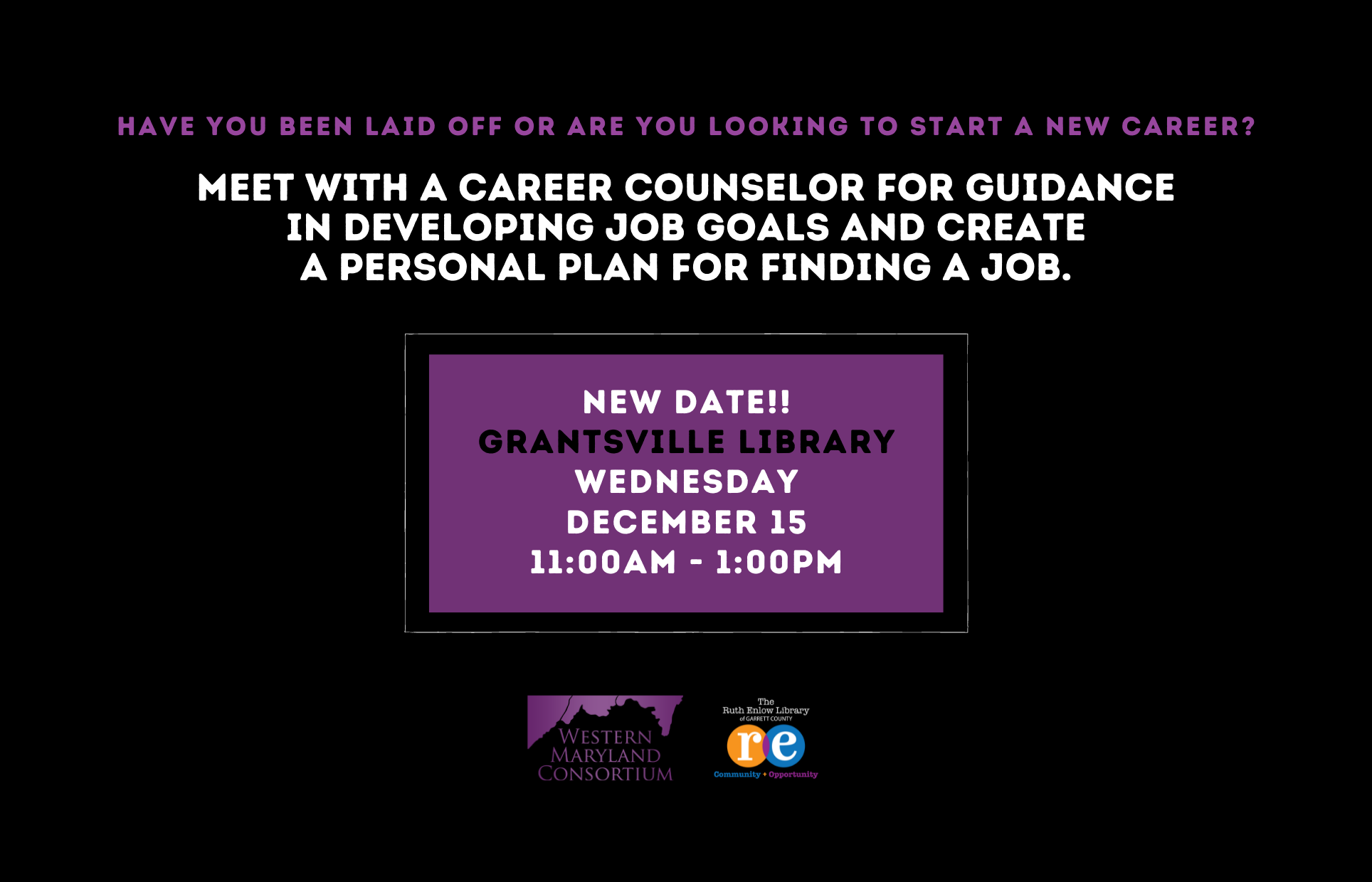 Meet with a Career Counselor (Western Maryland Consortium)