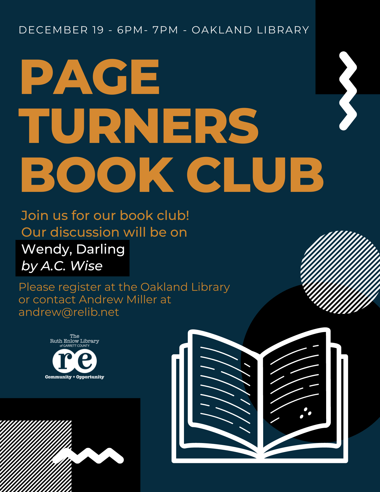 Page Turners Book Club Flyer- November