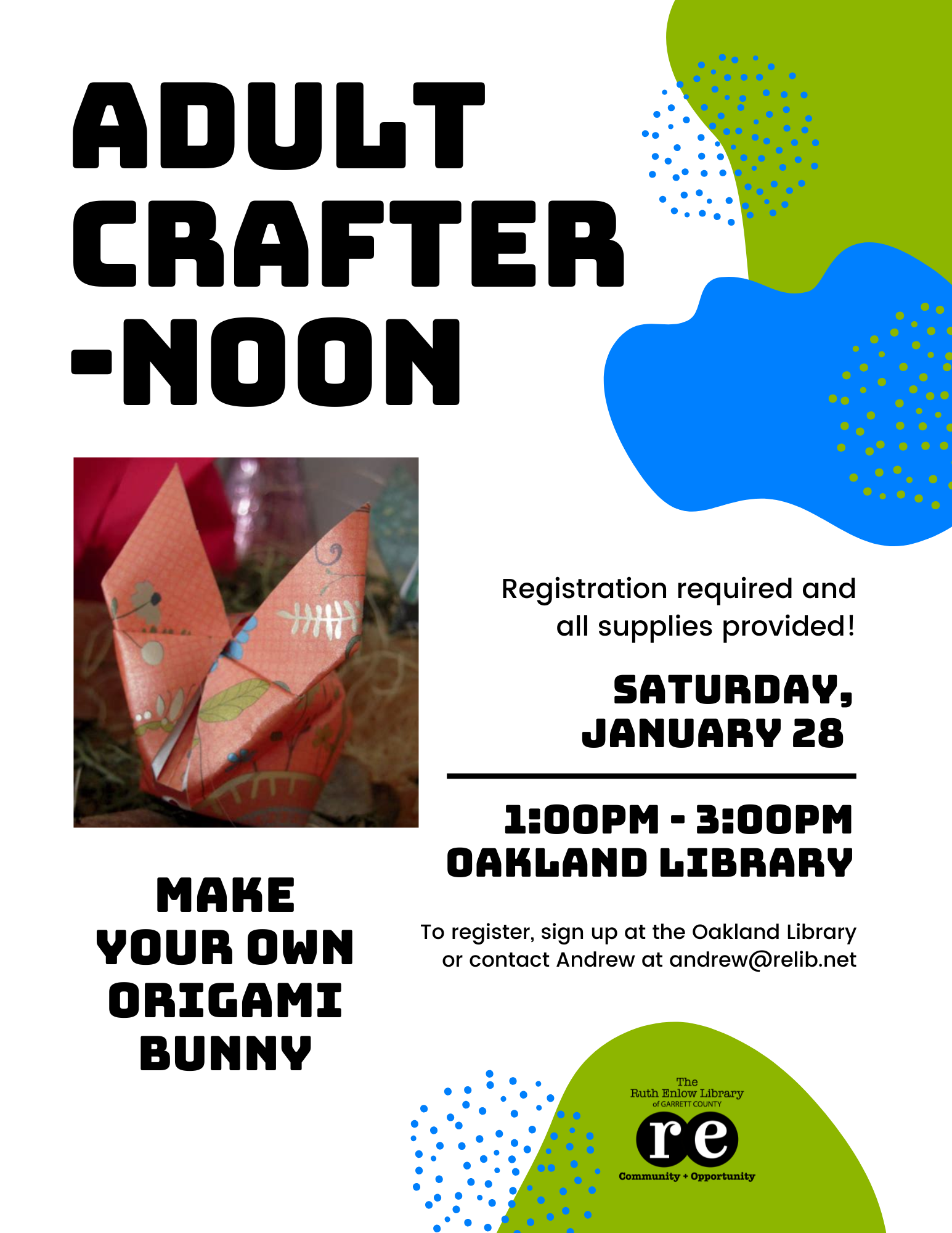 January Crafternoon Flyer