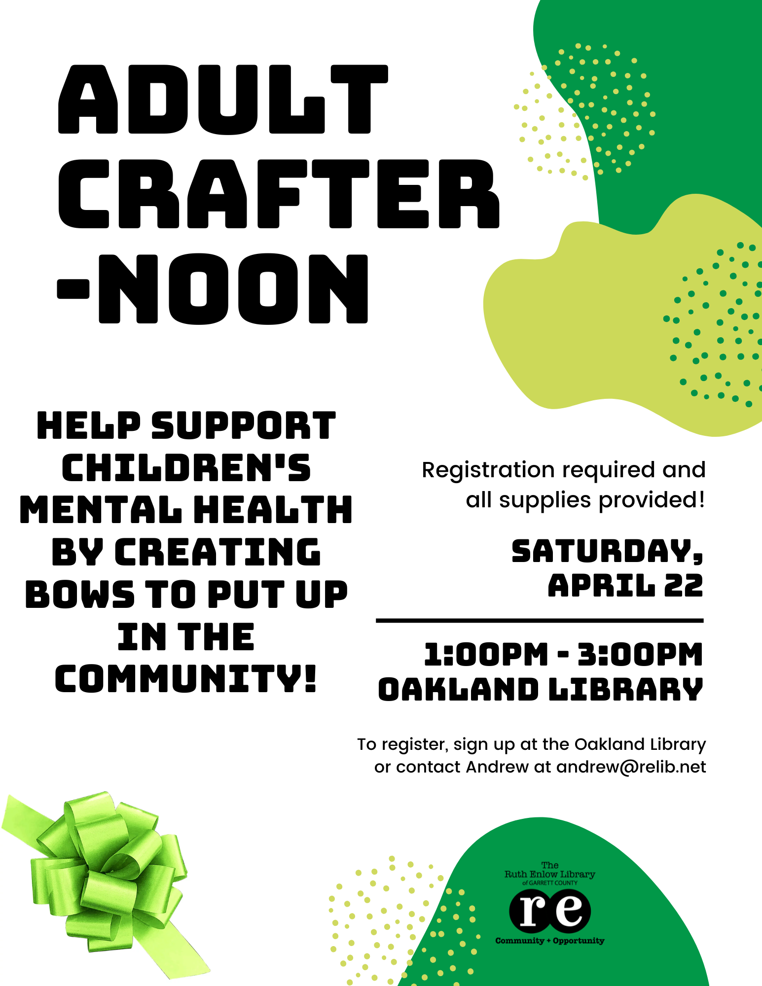 April 2023 Crafternoon Flyer