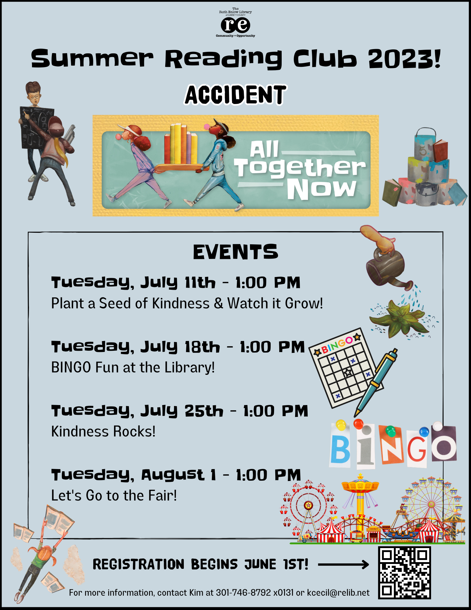 Summer Reading Club Activites at the Accident Branch Library!