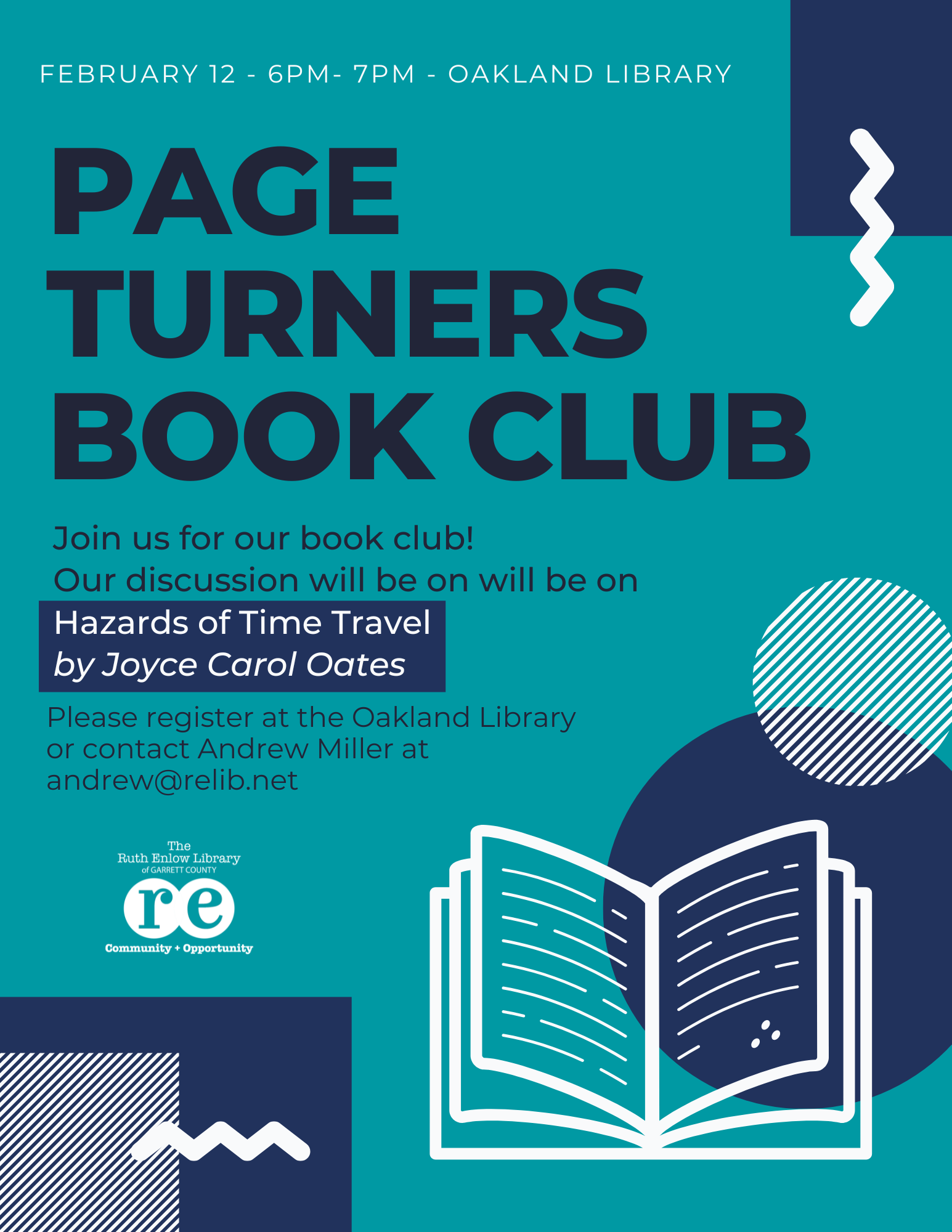Page Tuners Book Club February Flyer