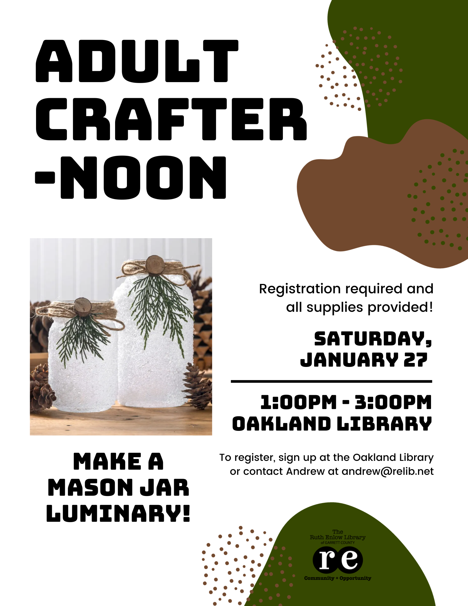 January 2024 Crafternoon Flyer