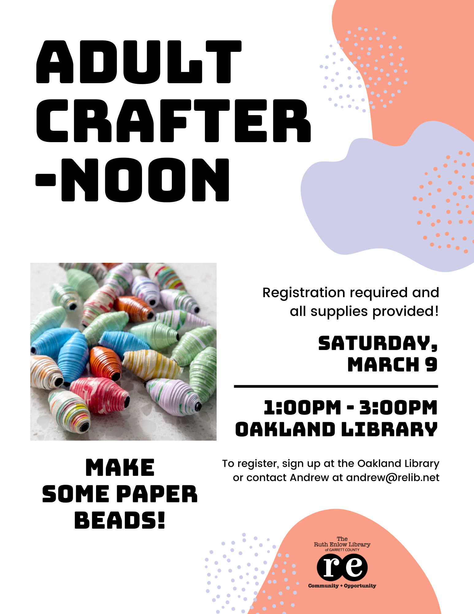 March 2024 Crafternoon Flyer