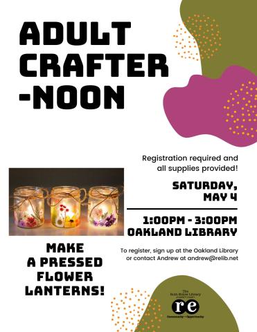 May 2024 Crafternoon Flyer