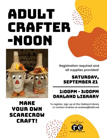 September 2024 Crafternoon Flyer