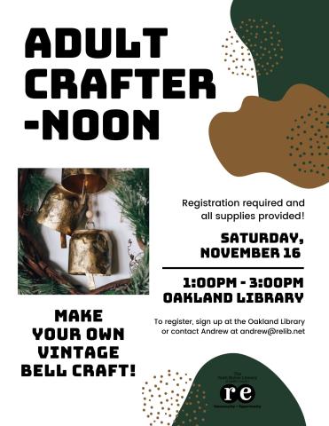 November 2024 Crafternoon Flyer