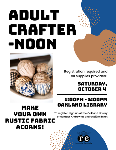 October 2025 Crafternoon Flyer