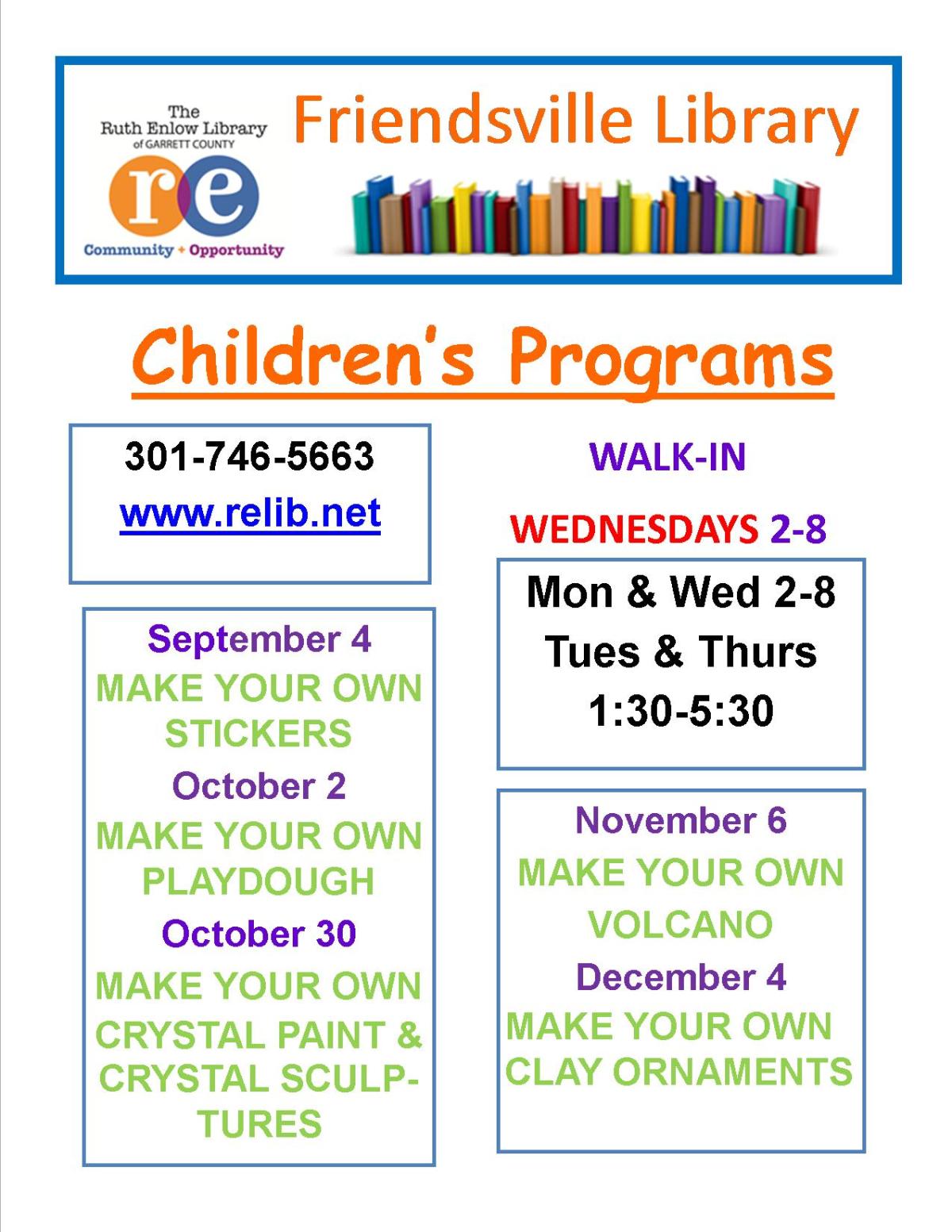 Friendsville children's programs