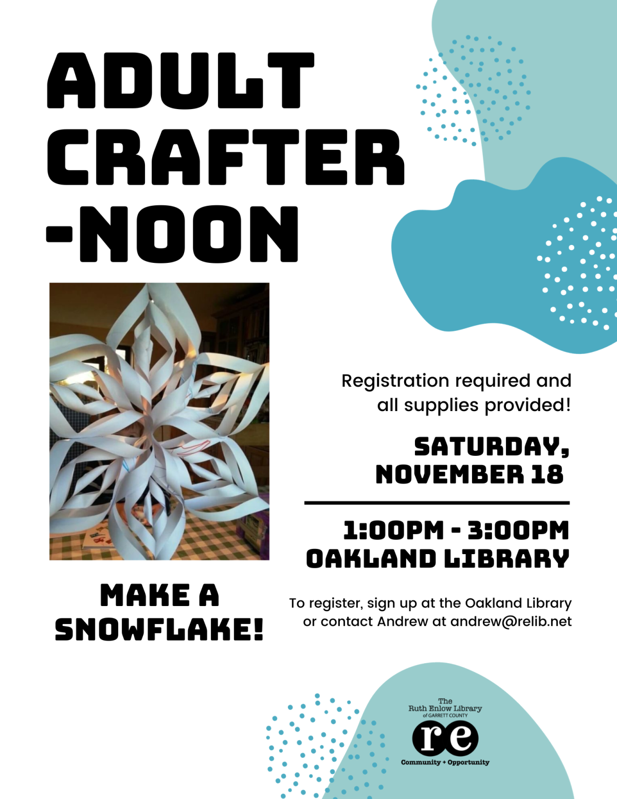 November 2023 Crafternoon Flyer