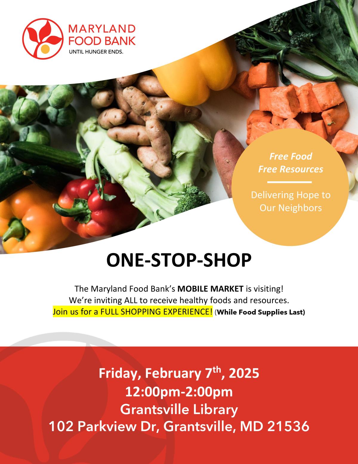 Maryland Food Bank's Mobile Market/Grantsville Library