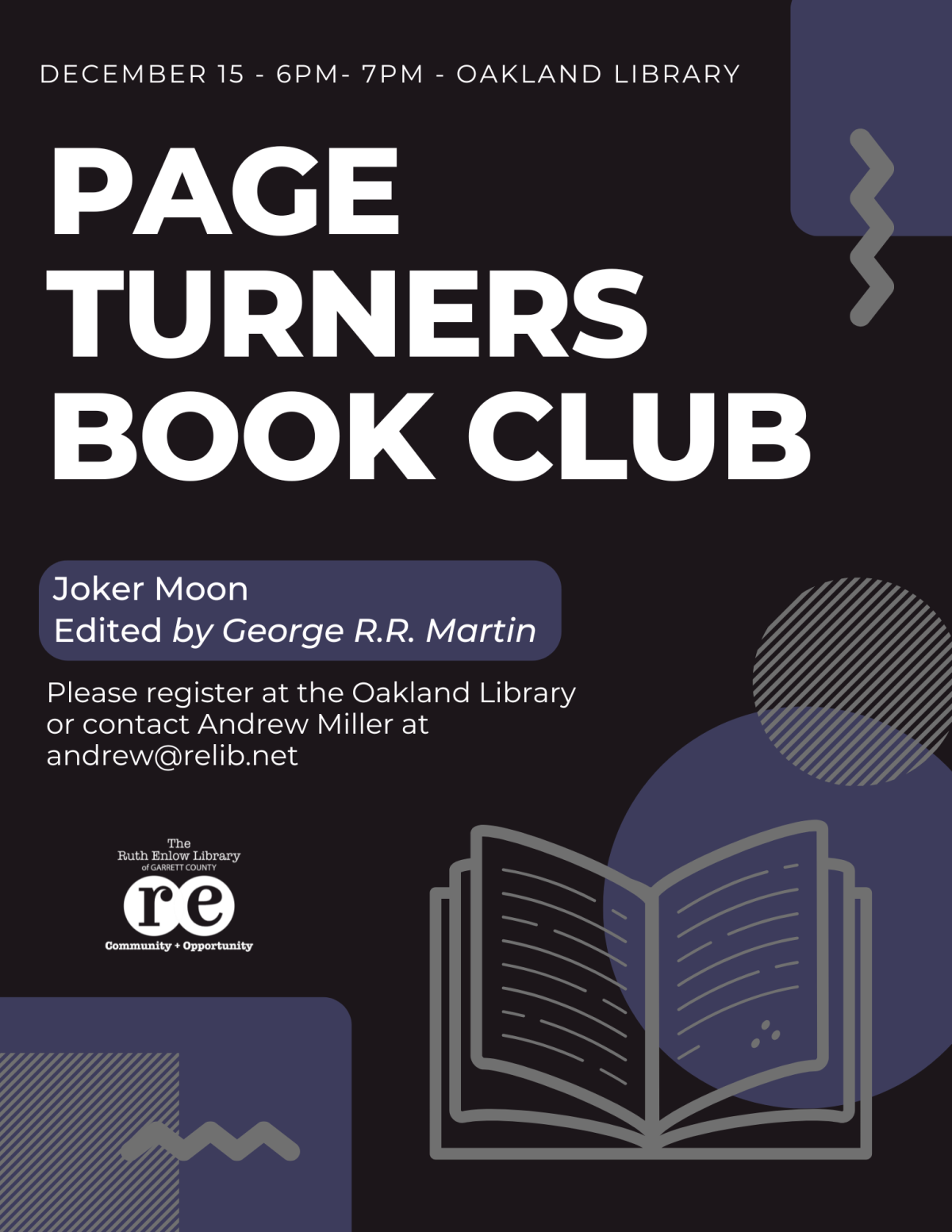 Page Turners December Flyer